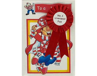 C75 NO.1 LIVERPOOL FAN ROSETTE CARD  6S