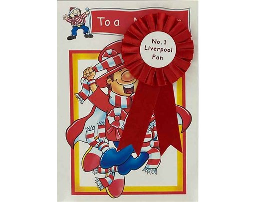 C75 NO.1 LIVERPOOL FAN ROSETTE CARD  6S