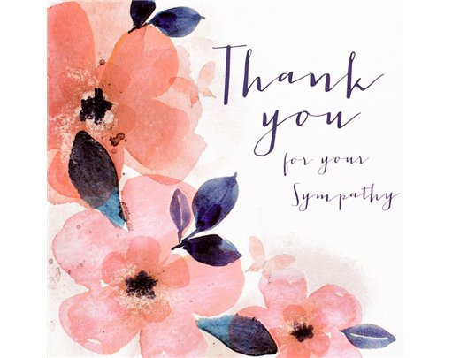 (6) THANK YOU FOR SYMPATHY CARDS  6S