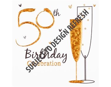 (6) 50TH B/DAY INVITATION CARDS  6S