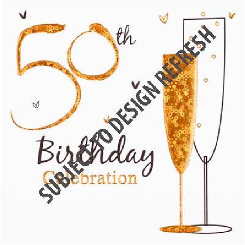 (6) 50TH B/DAY INVITATION CARDS  6S