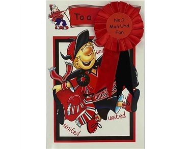 C75 NO.1  MANCHESTER UNITED FAN ROSETTE CARD  6S
