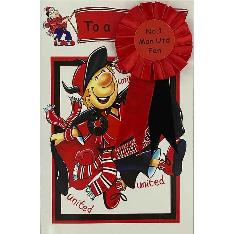 C75 NO.1  MANCHESTER UNITED FAN ROSETTE CARD  6S
