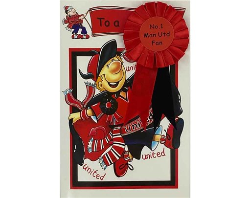 C75 NO.1  MANCHESTER UNITED FAN ROSETTE CARD  6S