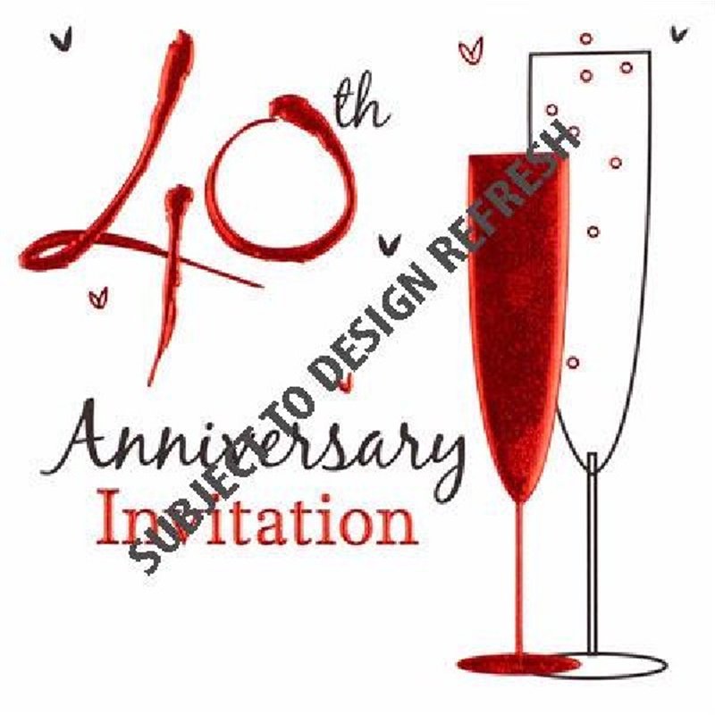 (6) RUBY ANNI INVITATION CARDS  6S