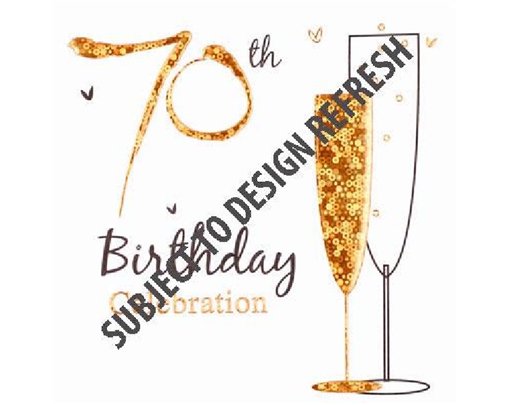 (6) 70TH B/DAY INVITATION CARDS  6S