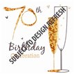 (6) 70TH B/DAY INVITATION CARDS  6S