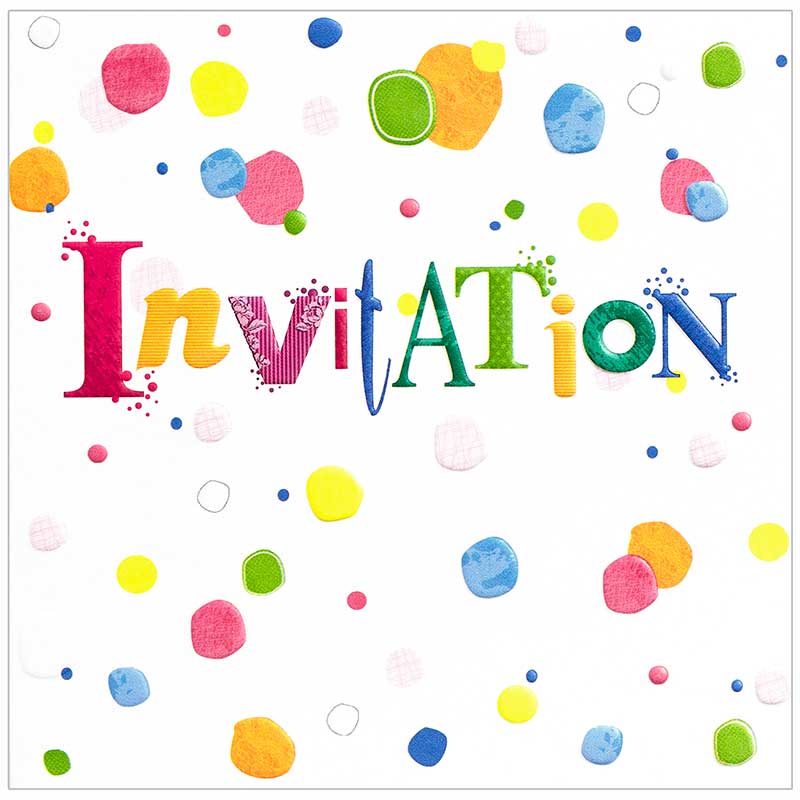 (6) OPEN INVITATION CARDS  6S