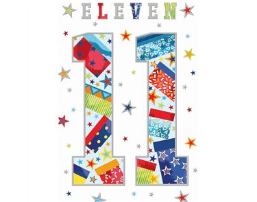 C50 BOYS 11TH BIRTHDAY WORDPLAY  6S