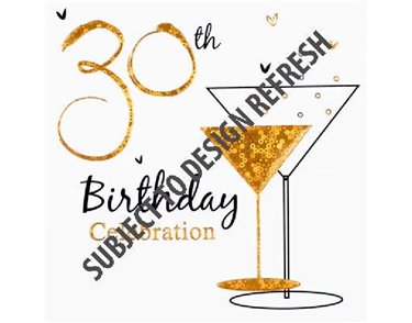 (6) 30TH B/DAY INVITATION CARDS  6S