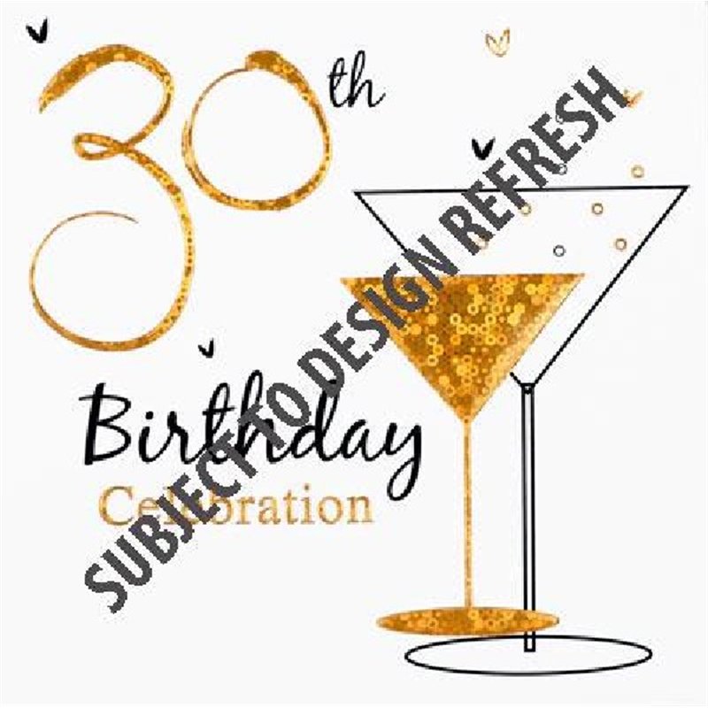 (6) 30TH B/DAY INVITATION CARDS  6S