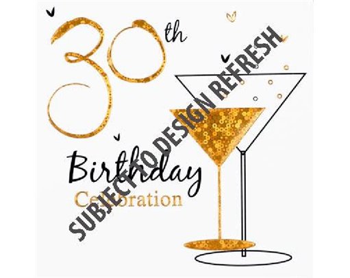 (6) 30TH B/DAY INVITATION CARDS  6S