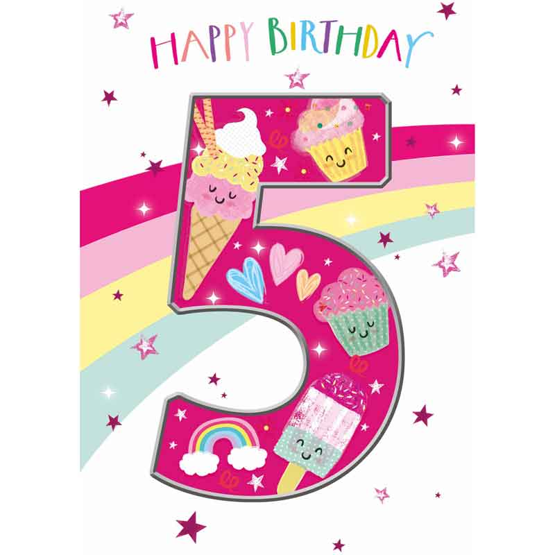 C50 GIRLS 5TH BIRTHDAY WORDPLAY  6S