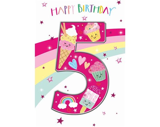 C50 GIRLS 5TH BIRTHDAY WORDPLAY  6S