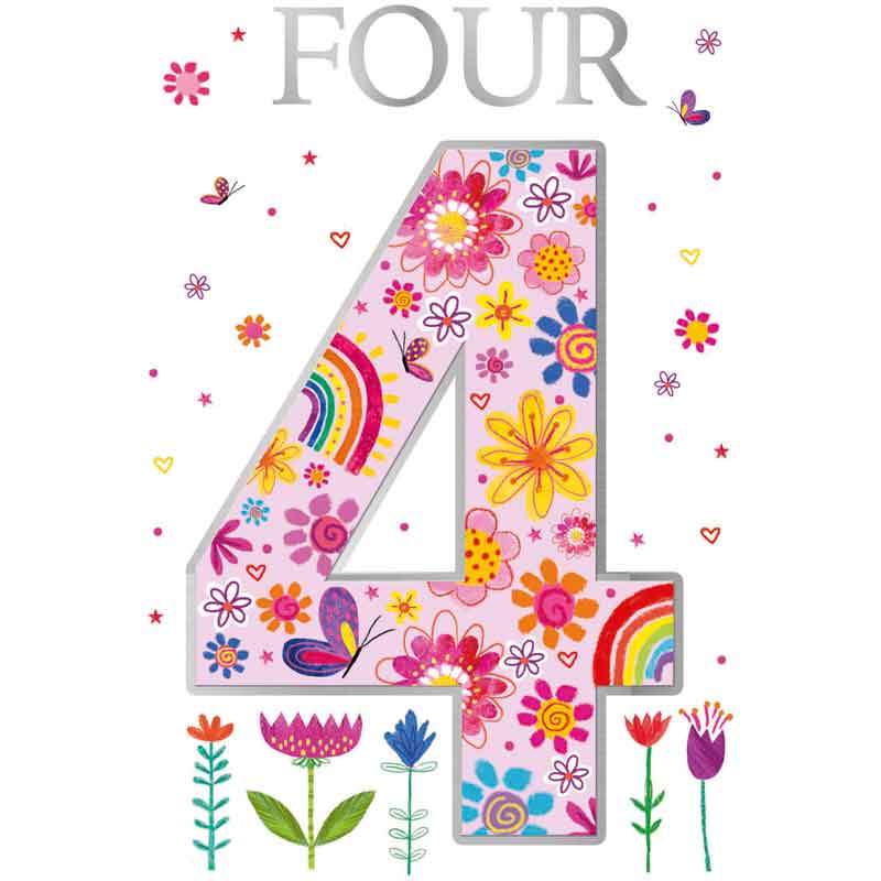 C50 GIRLS 4TH BIRHTDAY WORDPLAY  6S