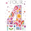 C50 GIRLS 4TH BIRHTDAY WORDPLAY  6S
