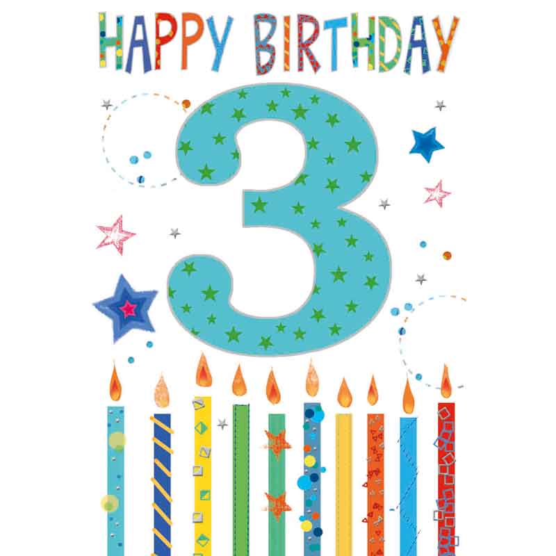 C50 BOYS 3RD BIRTHDAY WORDPLAY  6S