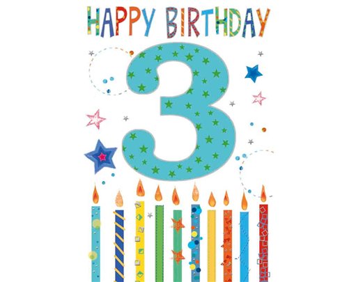 C50 BOYS 3RD BIRTHDAY WORDPLAY  6S