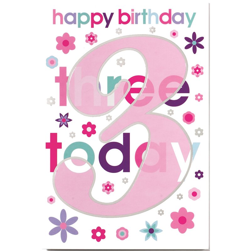 C50 GIRLS 3RD BIRTHDAY WORDPLAY  6S