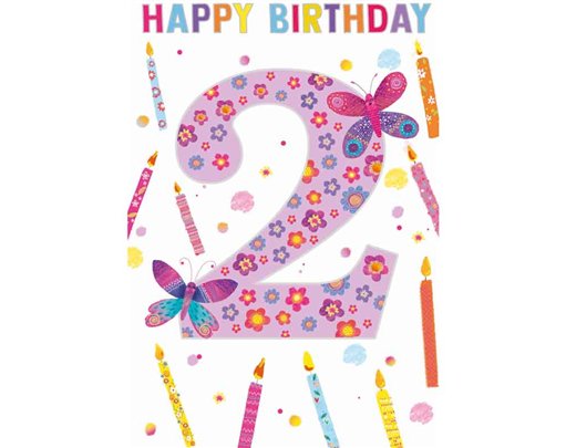 C50 GIRLS 2ND BIRTHDAY WORDPLAY  6S