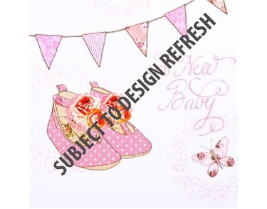 (6) BIRTH ANNOUNCEMENT GIRL CARDS 6S