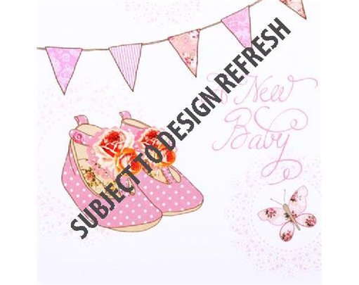 (6) BIRTH ANNOUNCEMENT GIRL CARDS 6S