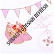 (6) BIRTH ANNOUNCEMENT GIRL CARDS 6S