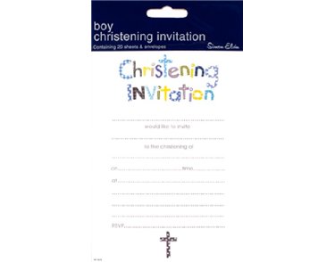 BOY CHRISTENING INVITES PAD  10S
