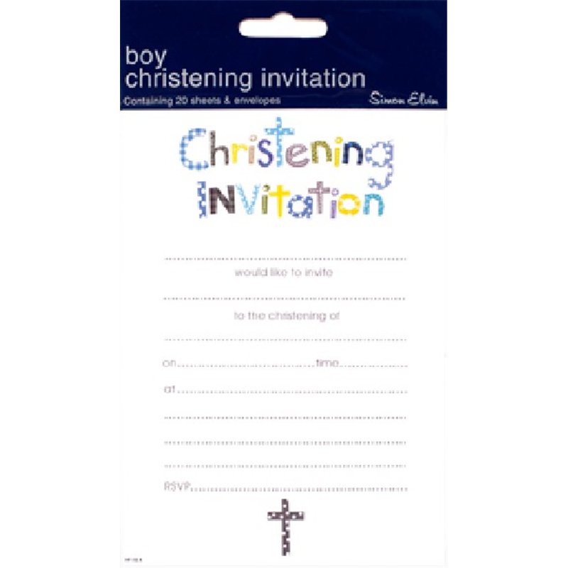 BOY CHRISTENING INVITES PAD  10S