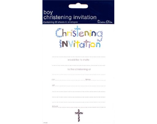 BOY CHRISTENING INVITES PAD  10S