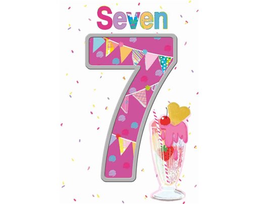 C50 GIRLS 7TH BIRTHDAY WORDPLAY  6S