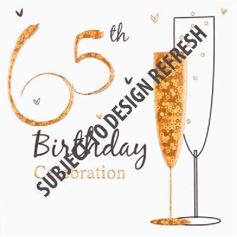 (6) 65TH INVITATION CARDS  6S