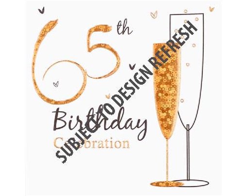 (6) 65TH INVITATION CARDS  6S