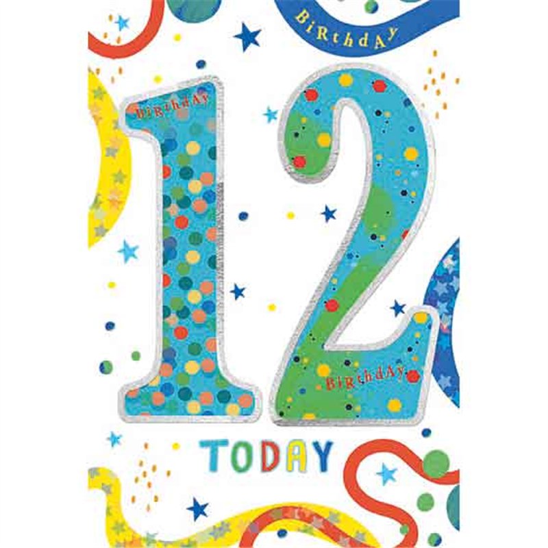 C50 BOYS 12TH BIRTHDAY WORDPLAY  6S