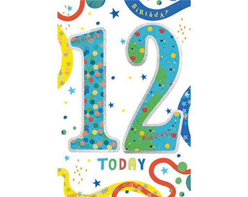 C50 BOYS 12TH BIRTHDAY WORDPLAY  6S