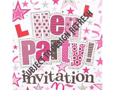 (6) HEN PARTY DISPLAY PACKS  6S