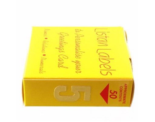 GOLD NO.5 LISTAN LABELS  50S