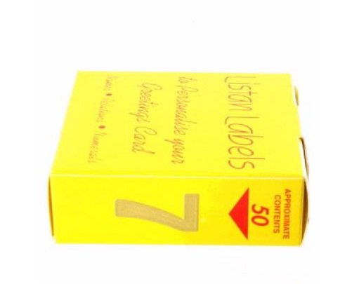 GOLD NO.7 LISTAN LABELS  50S