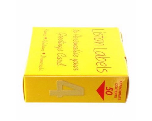 GOLD NO.4 LISTAN LABELS  50S