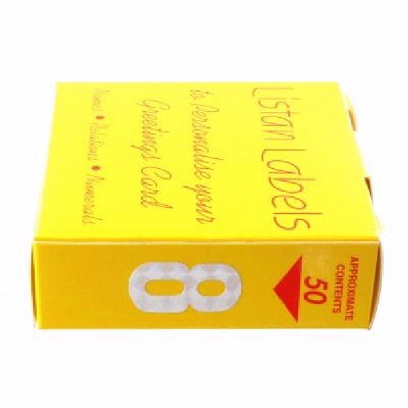 SILVER NO.8 LISTAN LABELS  50S