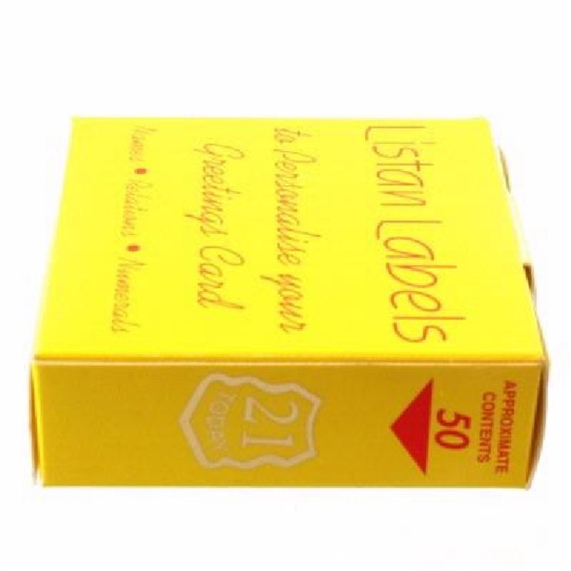 21 TODAY LISTAN LABELS SHIELD  50S