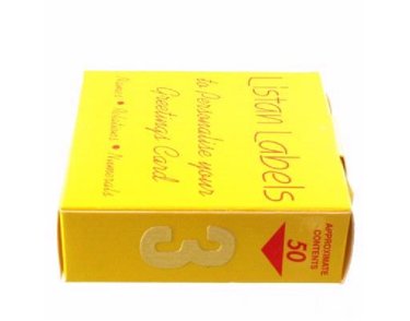 GOLD NO.3 LISTAN LABELS  50S