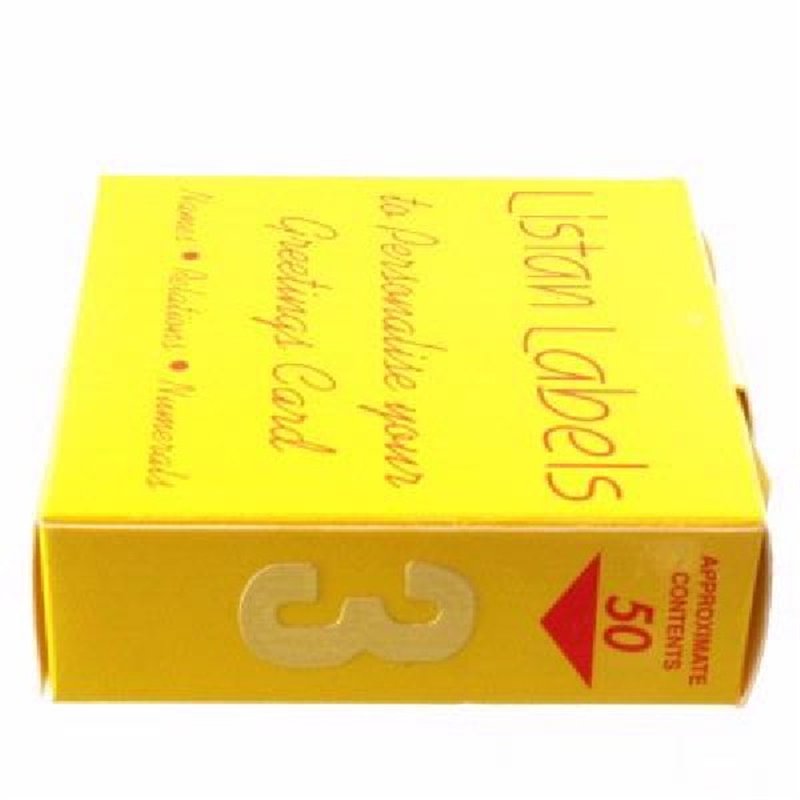 GOLD NO.3 LISTAN LABELS  50S