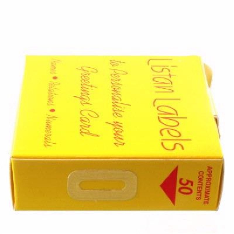 GOLD NO.0 LISTAN LABELS  50S