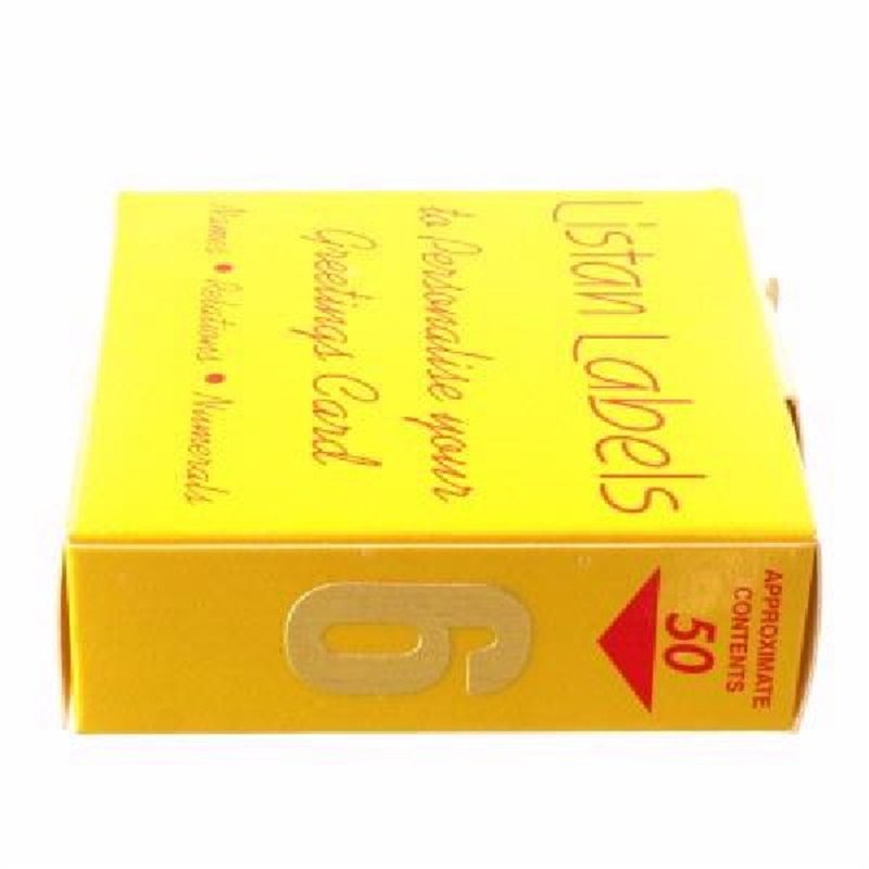 GOLD NO.6 LISTAN LABELS  50S