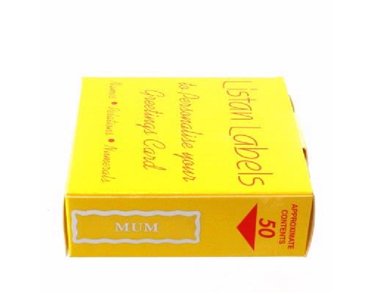 MUM SILVER LISTAN LABELS  50S