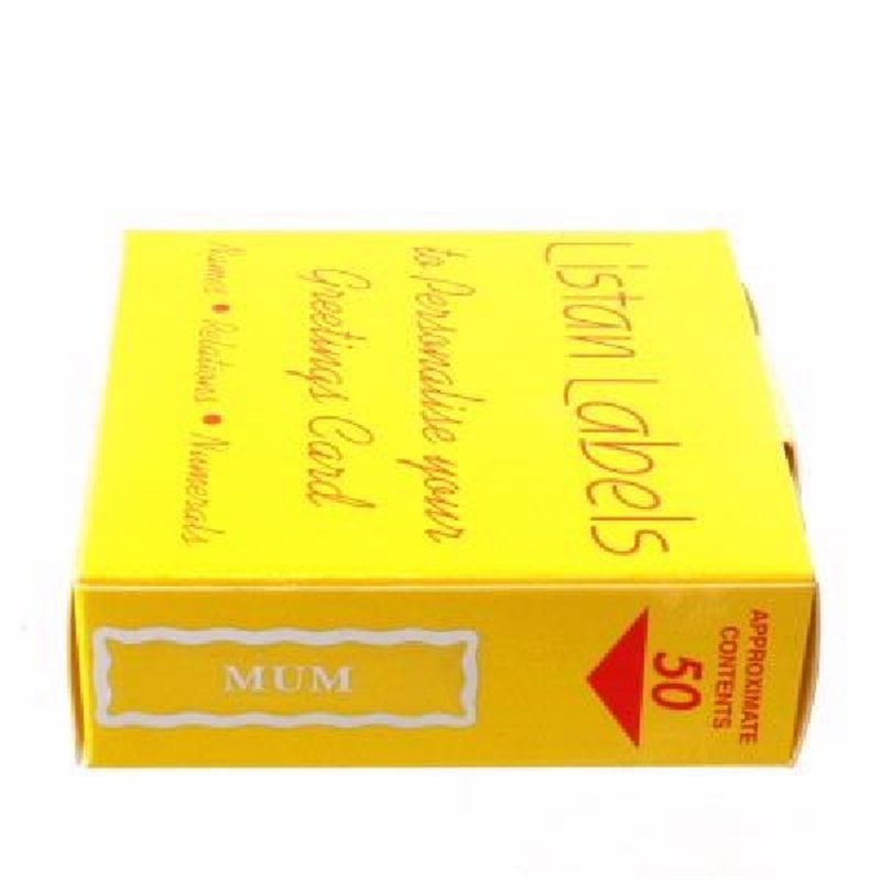 MUM SILVER LISTAN LABELS  50S