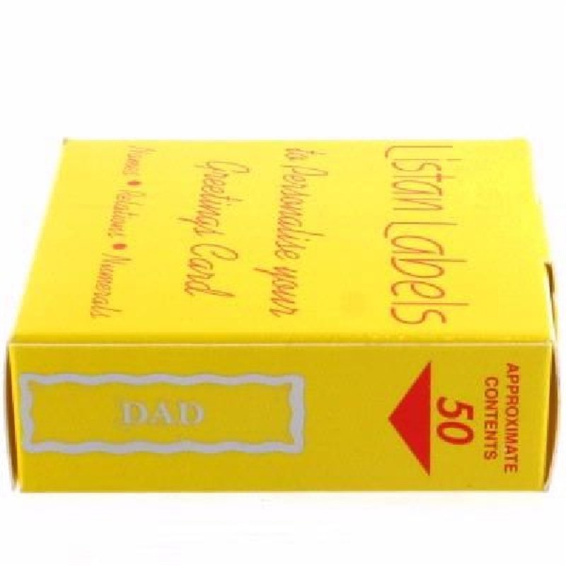 DAD SILVER LISTAN LABELS  50S