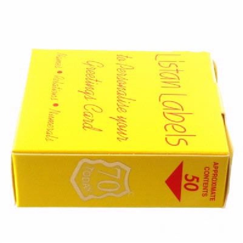 70 TODAY LISTAN LABELS SHIELD 50S