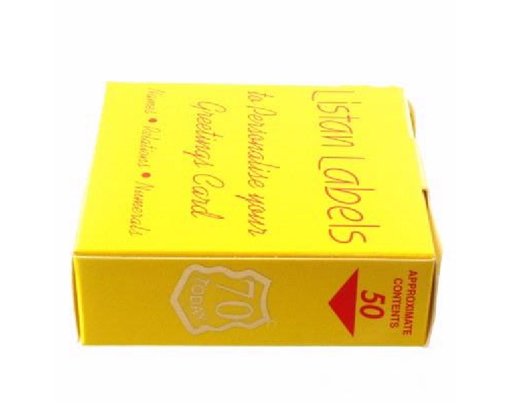 70 TODAY LISTAN LABELS SHIELD 50S